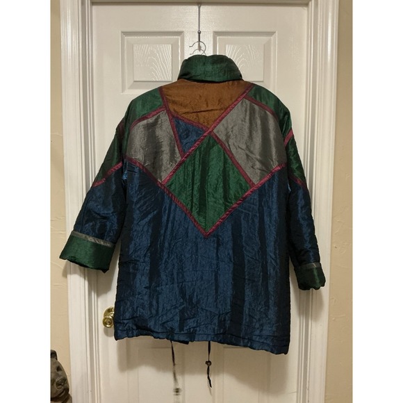 Be In The Current Seen Women Puffer Jacket Y2K M Metallic 70's 80's VTG Retro - Picture 2 of 6